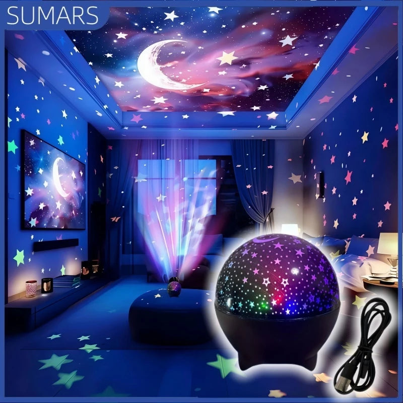Luminária Projetor de Estrelas Galaxy USB